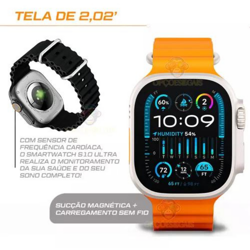 RELÓGIO SMARTWATCH W74 PRO MAX ACOMPANHA 5 PULSEIRAS RELOGIO DE PULSO DIGITAL