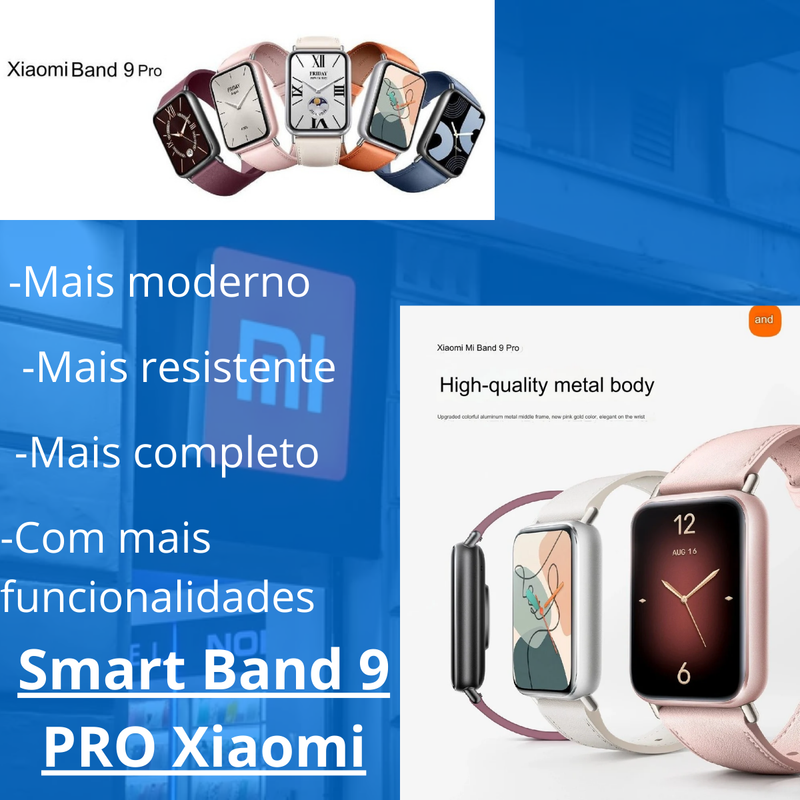 Relógio Smartwatch Xiaomi Smart Band 9 Pro Preto Lançamento