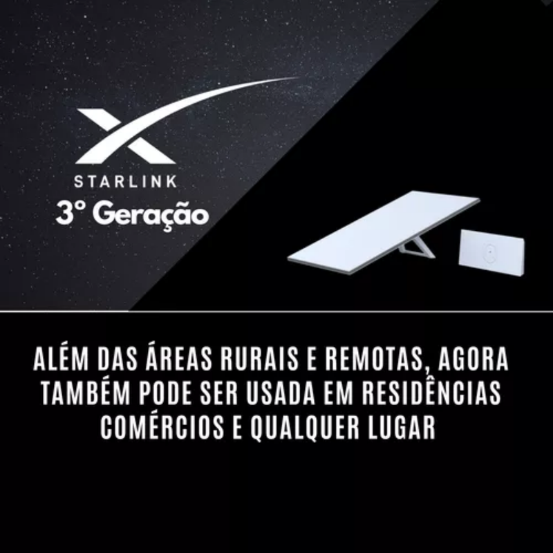 Starlink Kit Internet Via Satélite Exclusivo Branco V4 Gen 3