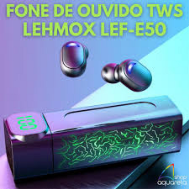 Fone LehMox Versão com LED de Raios e Mostrador de Carga LEF-E50