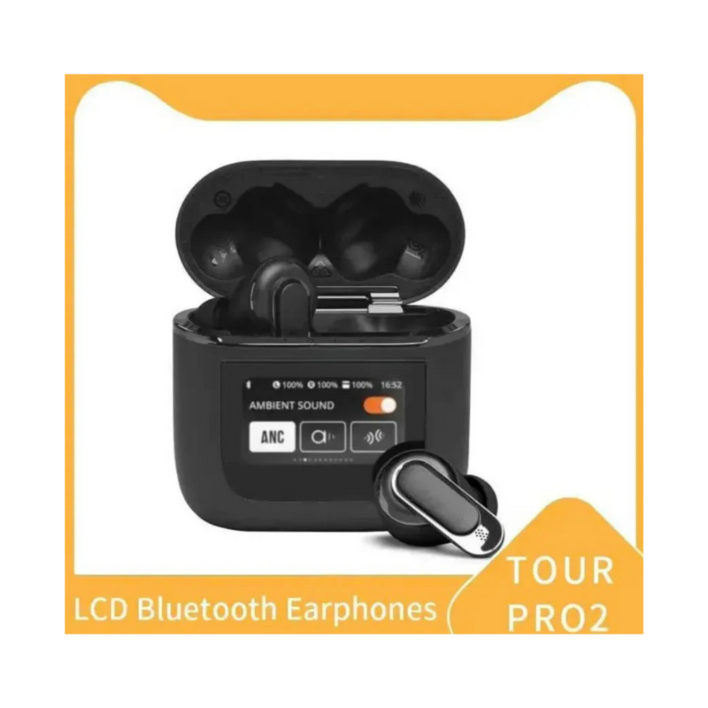 Fone de Ouvido Sem Fio Bluetooth Tour Pro 2 com Visor Touch Cor Preta