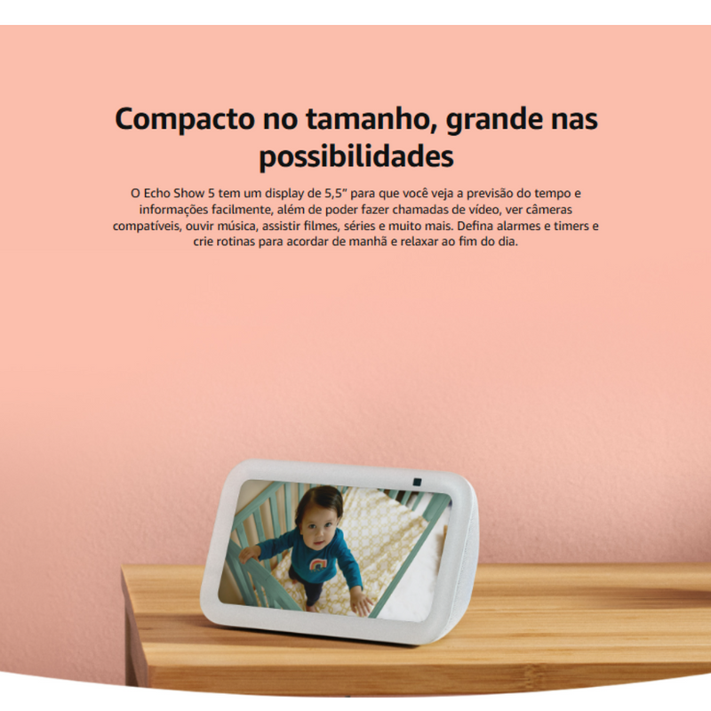 Echo Show 5 3a Geração Smart Display Preto Amazon 110v/220v